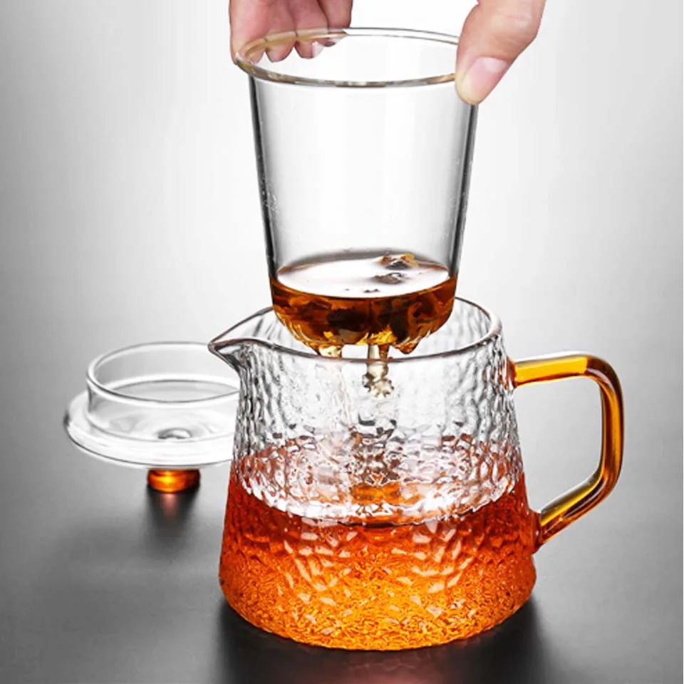 Tea Sets Teapots Glass Borosilicate Heat Resistant Glass Teapot Puer Tea Pot With Infuser Pu Erh Teapot to Boil Water Kettle Bar