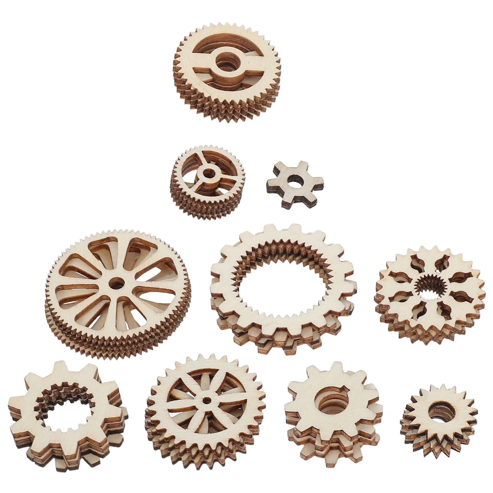 

Wooden Gear Puzzle Ornaments Crafts for Kids Gears Carving DIY Christmas Wall Hanging Decorations Bamboo Projects
