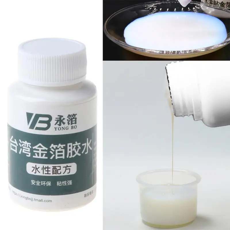 Sábanas aluminio oro W89C Gildo Adhesivo DIY Arte Craft Decoración del hogar 100G/Botella