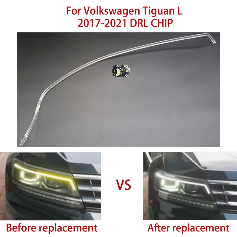 

Headlight Spare Parts White Light For Volkswagen Tiguan L 2017-2021 Angel Eye Light with Car DRL CHIP Conduit Strip Ballast Chip