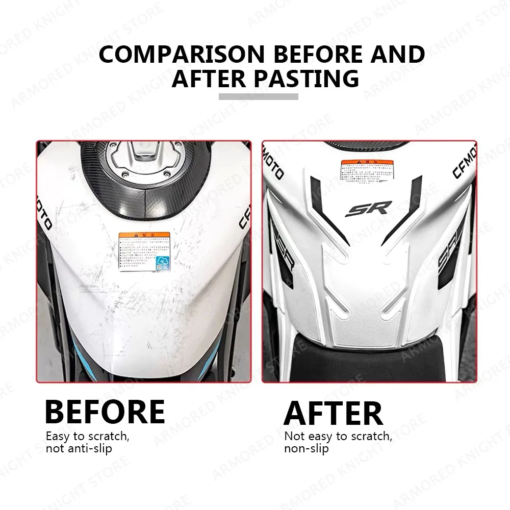 Voor Cfmoto 450 Sr 450sr 450sr 450 Sr 2022 2023 Motorfiets Brandstoftank Pads Knie Grepen Anti-Slip Sticker Rubber Bescherming Sticker