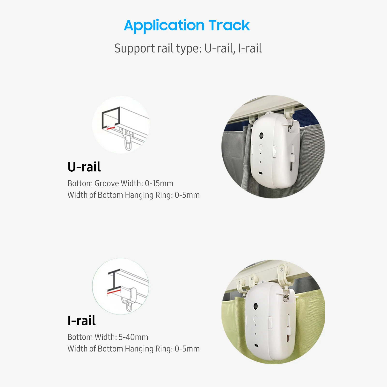 Imagem -06 - Tuya Smart Curtain Motor com Wi-fi e bt Voice Control Robô Cortina Elétrica Controle de Aplicativos Configuração do Temporizador Alexa Google Home