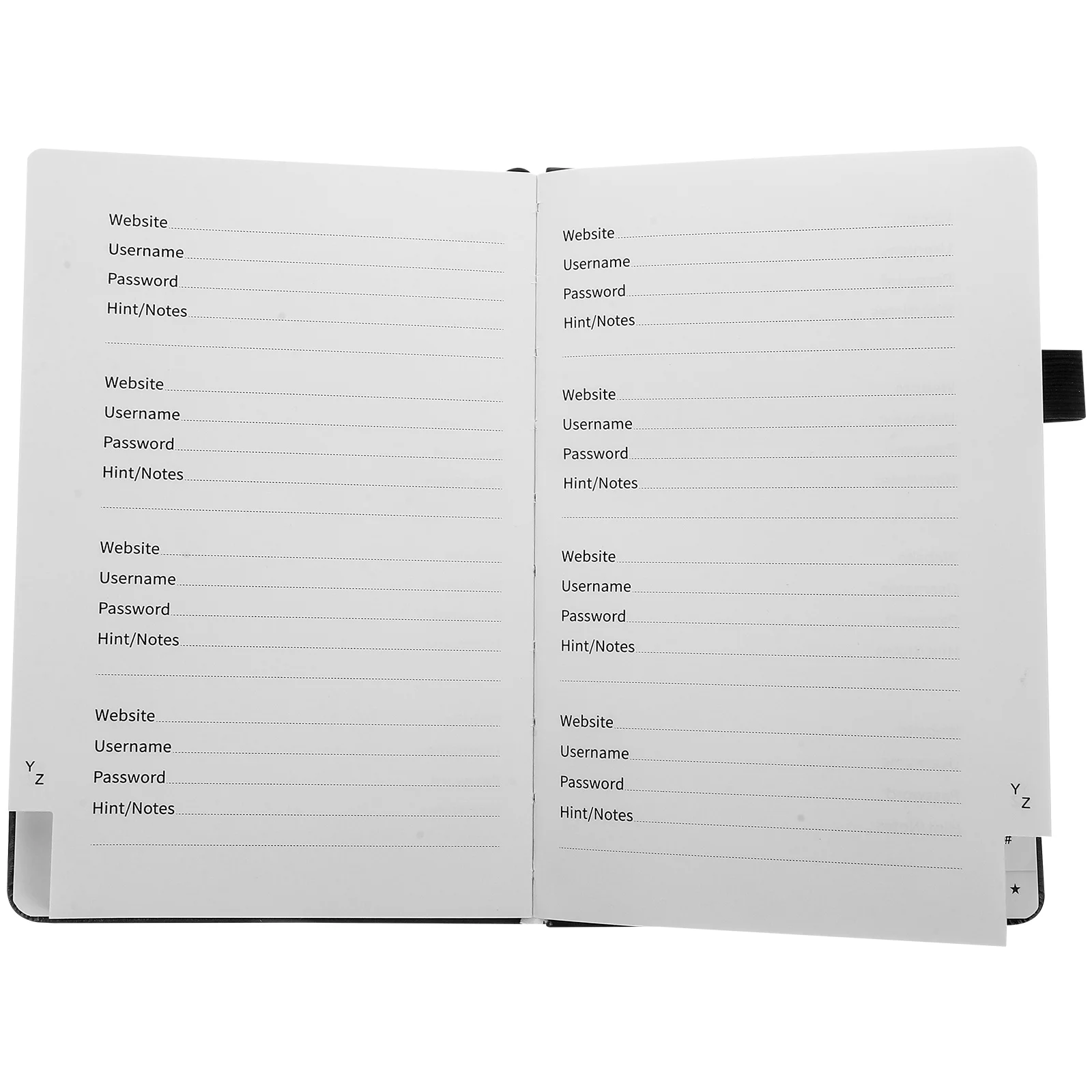 Imagem -02 - Organizador de Papel de Endereço de Escritório com Senha de Caderno Turquesa para Endereços de Números de Telefone