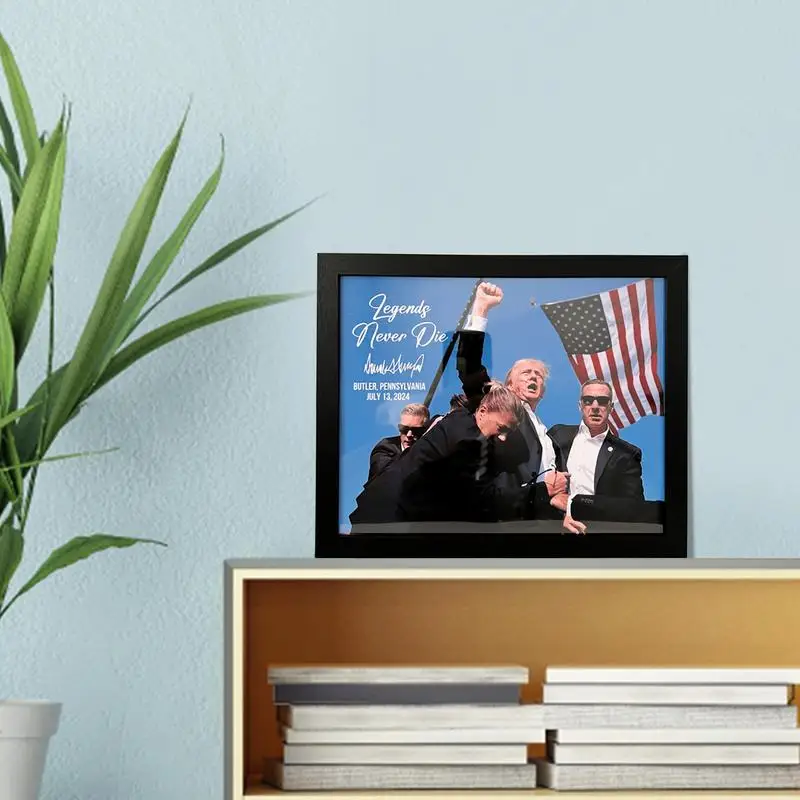 President Election Framed Photo President The Warrior Photo July 13 2024 Keep Fighting Fist Pump Framed Photo President The