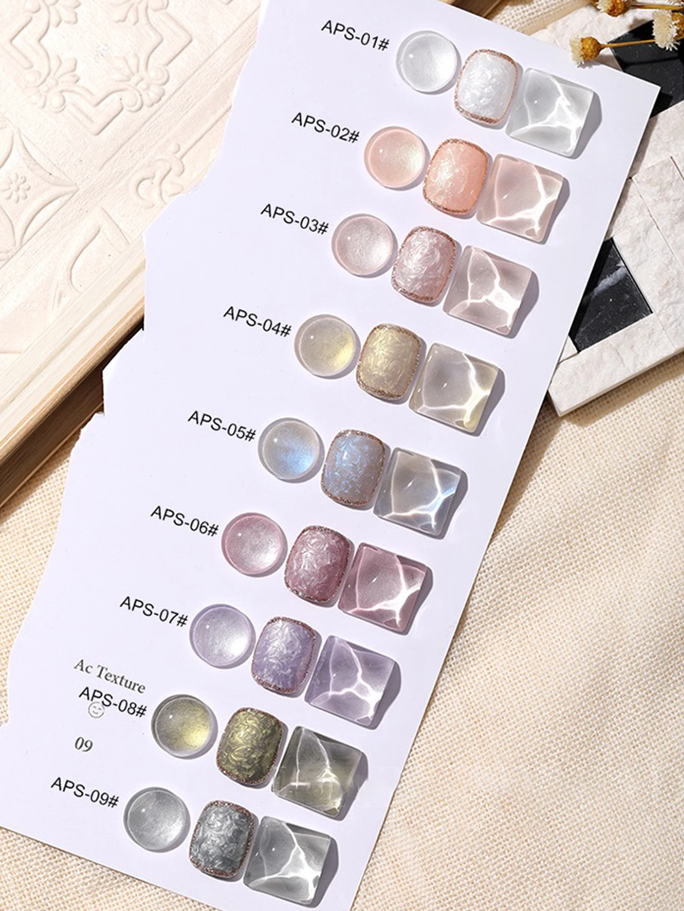 1/9PCS 2025 New Nail Polish Whitening Phototherapy Sparkling Pearl White Shell Fine Glitter Aurora Shell Thread Gel Nail Polish