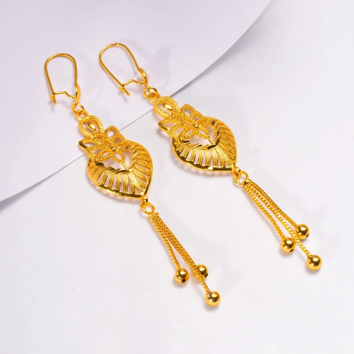 9999 Gold Earrings - Golden Bell Tassel Earrings - Bohemian Style Pendant - Tourist Attraction Ear Rings