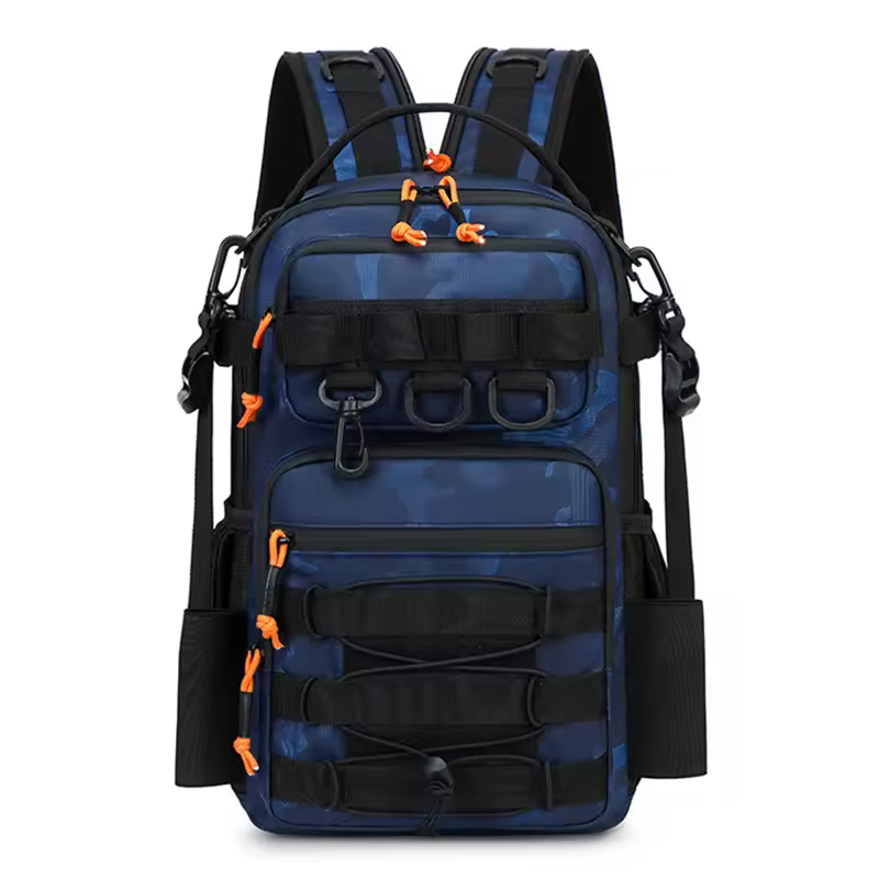 Fishing Lure Backpack with Rod Holder Outdoor Hunting Hiking Camping Rig Pouch Large Fish Box Accessories Tactical Rucksack