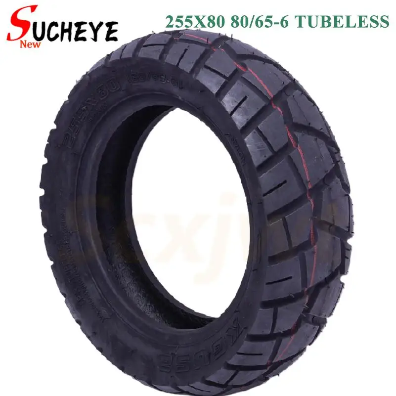 

80/65-6 Tubeless Off Road City Road Tire For Kugoo/Pro Balance Car 255x80 Tyre Electric Scooter 10 Inch Wear-resistant Tires