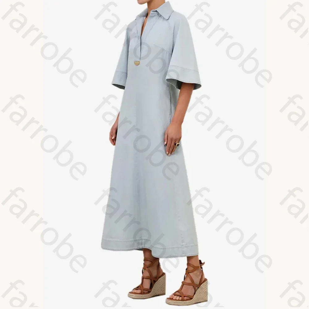 Maßgeschneidertes, elegantes Denim-Midikleid, A-Linie, Abendkleider, Anlass, formell, exquisit, hochwertige Abschlussball-Party-Kleider für Damen