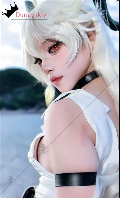 Zania Cosplay Freizeitkleidung Outfits Damen Kurzes ärmelloses Polokragen Slim Fit Hemd Shorts Set Game Wuthering Waves Kostüm