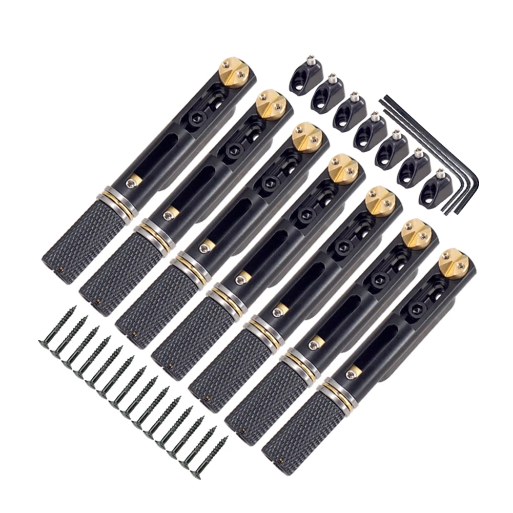 

Brand New High Quality New Style Practical To Use Guitar Bridge Guitar Bridge 1 Set Headless Guitar Bridge Metal