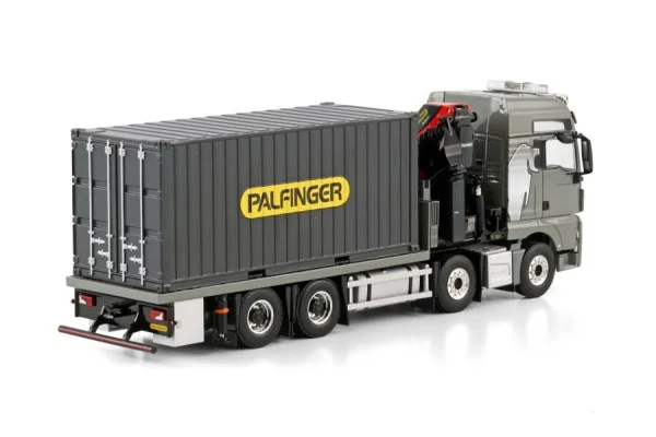 Diecast รุ่น WSI 1:50 Scale MAN TGX XXL 8X2 เพลารถแทรกเตอร์, ยูโร 6c PK 480 TEC7 รถบรรทุกคอนเทนเนอร์ติดตั้งเครน Trailer 04-2216