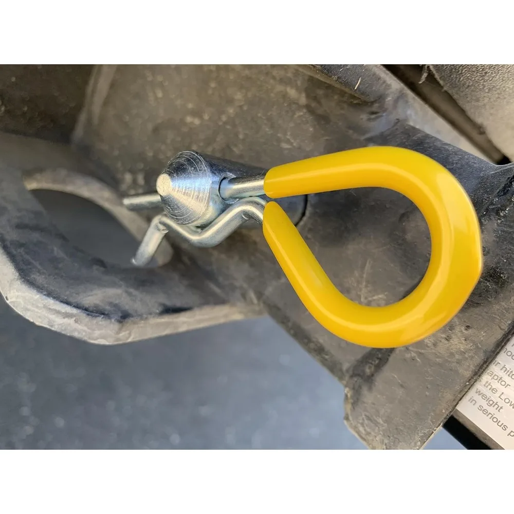 Pino e clipe de engate de reboque de 3 pacotes com punho amarelo, 5/8" de diâmetro para receptor de 2" - Ajuste seguro