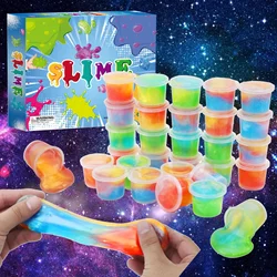 Slide Fluffy Kit Classic Gift Starry Sky Crystal Mixed Color Clay Fake Water Sand Leather Glue Educational Creative for Kids Toy
