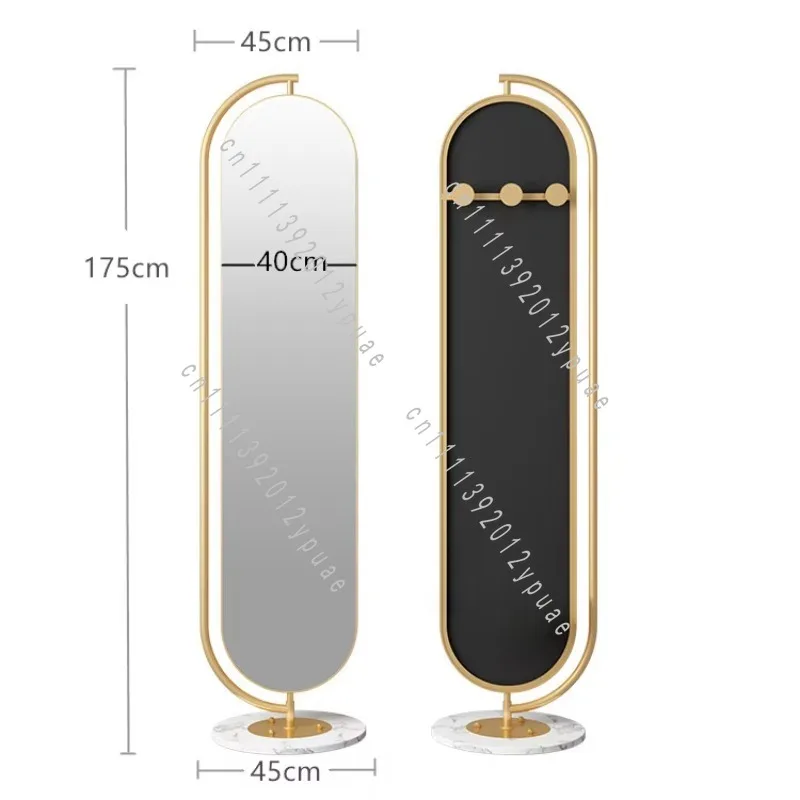 Oval Standing Full Body Mirror, Gold Frame Aesthetic Decorative Mirror for Living Room Bedroom