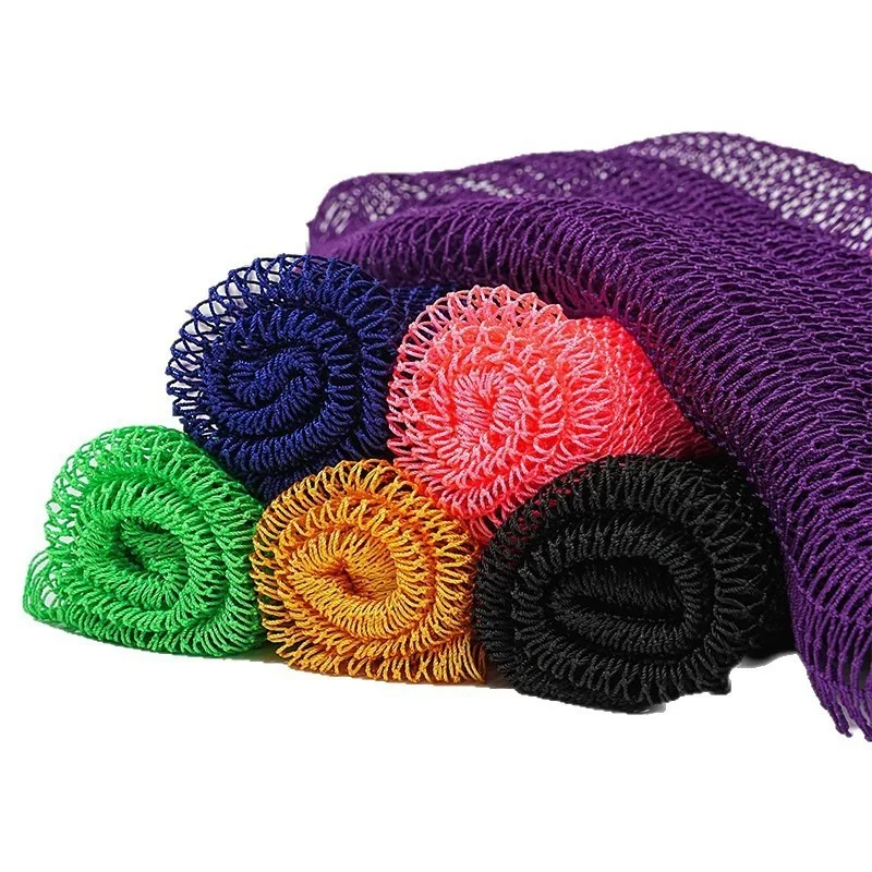 2pcs Drawstring African Net Bath Towel High Elastic Nylon Exfoliating Body Scrubber Sauna Bath Cloth view 4