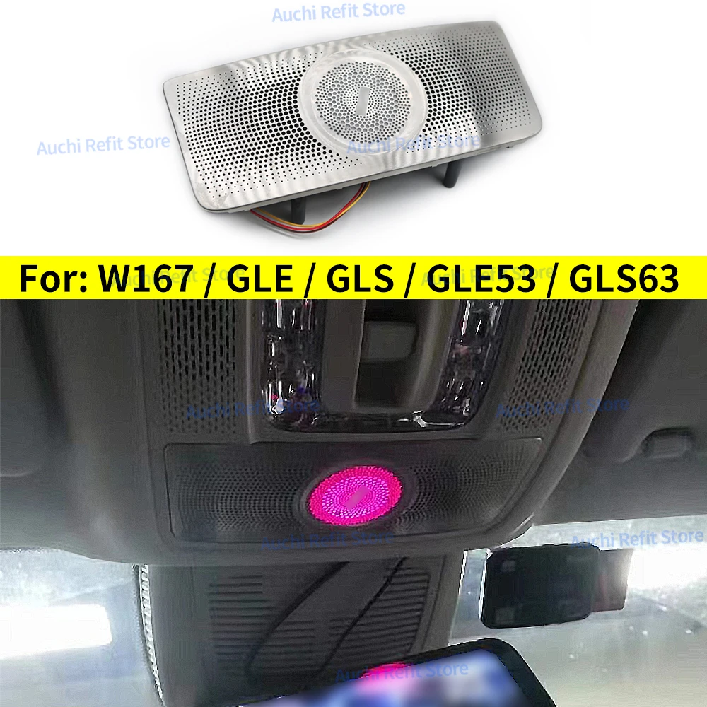 

64 Colors LED Luminous glasses case For Mercedes Benz W167 AMG GLE GLS 2020 Decorate Tweeter Speaker cover Ambient light Refit