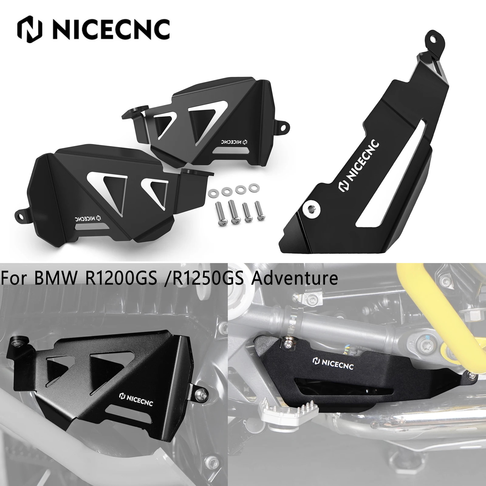 For BMW R1250GS /Adventure R1250 GSA 2019-2024 NICECNC Motorcycle Oxygen Sensor Cover Guard Protector Exhaust Flap Control Guard