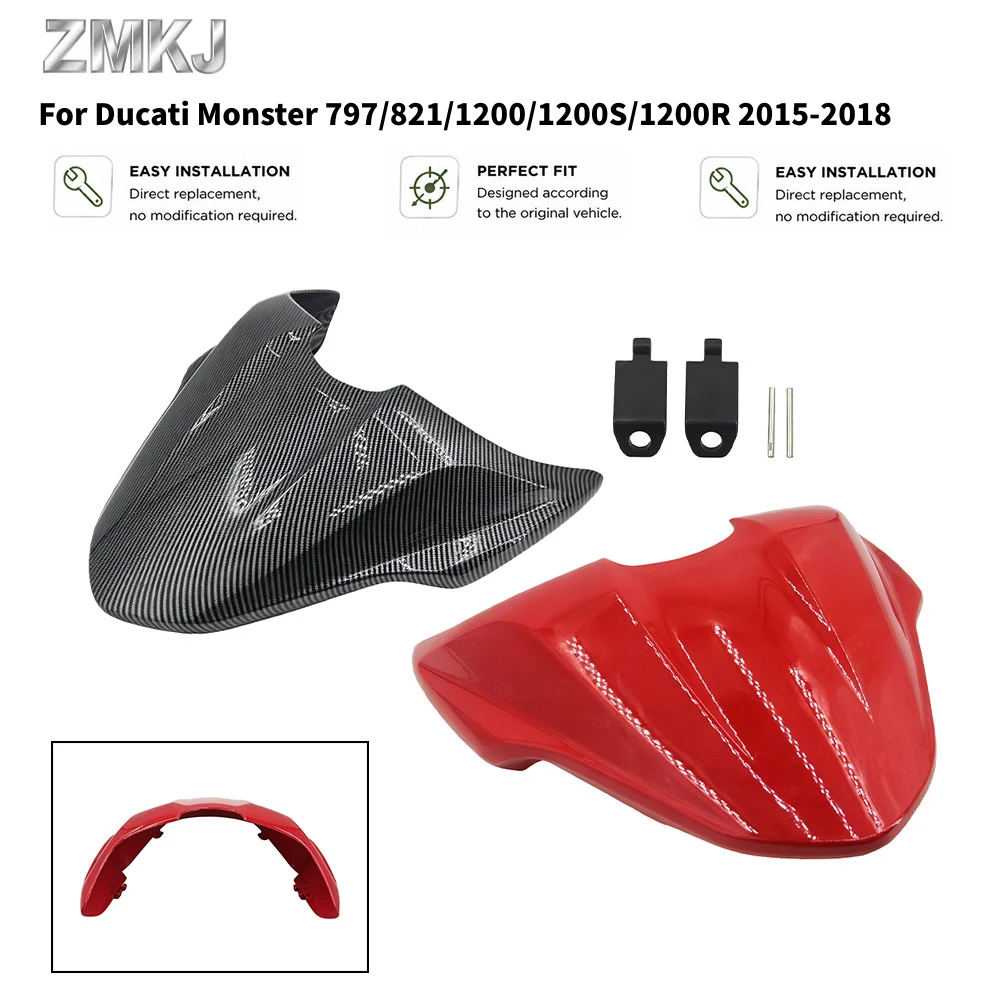 For Ducati Monster 797 821 1200 1200S 1200R 2015-2018 Motorcycle Rear Passenger Pillion Seat Cowl Fairing Tail Cover Accessories