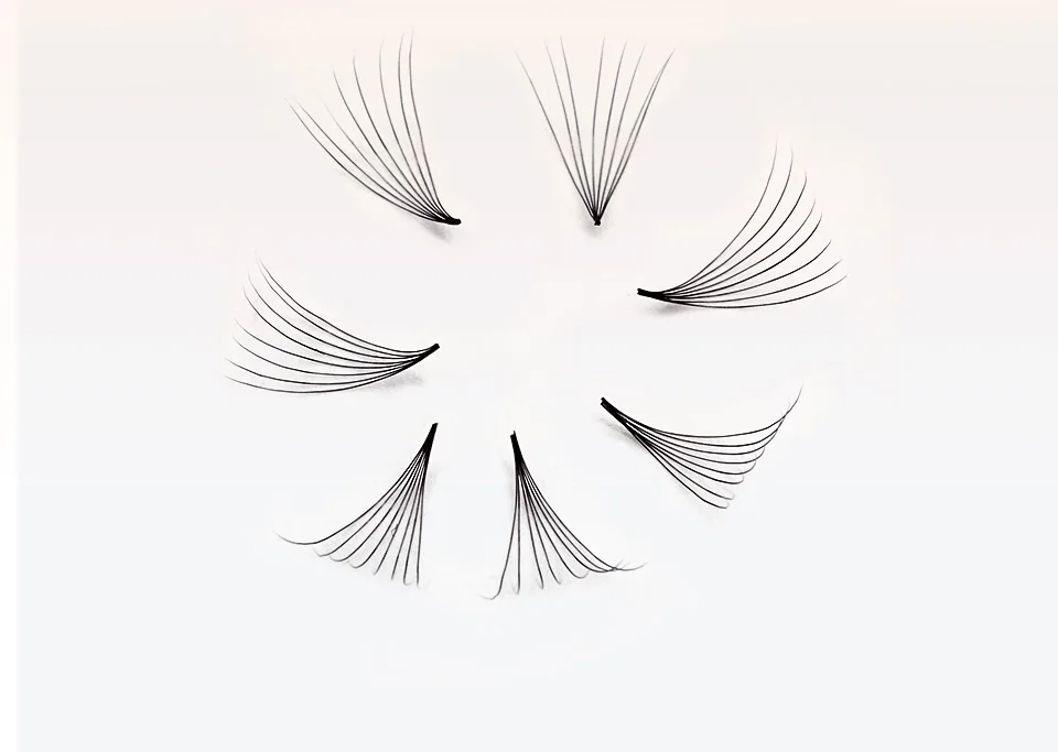 RUJADE Russische Volumenwimpern, vorgefertigte Fächer, dünne, spitze Basis, 5D, 6D, 8D, 10D, 12D, individuelle Wimpernverlängerung, falsche Wimpern-Cluster – Detail 8