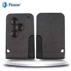 YIQIXIN małe awaryjne ostrze wymiana obudowa kluczyka samochodowego dla Renault Clio Logan Megane 2 3 Koleos Scenic inteligentne etui karty zdalnego