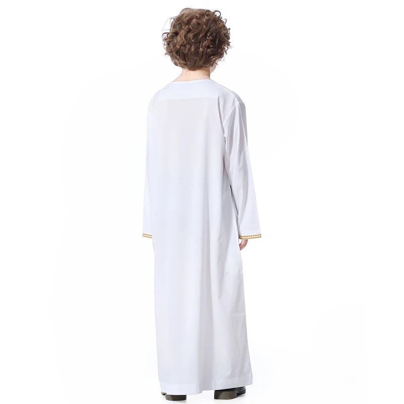 Child Dubai 2024 Luxury Kids Boys Men\'s Muslim Clothing Caftan Robes Islamic Ramadan Clothes Arab Man Abaya Pakistan Turkish