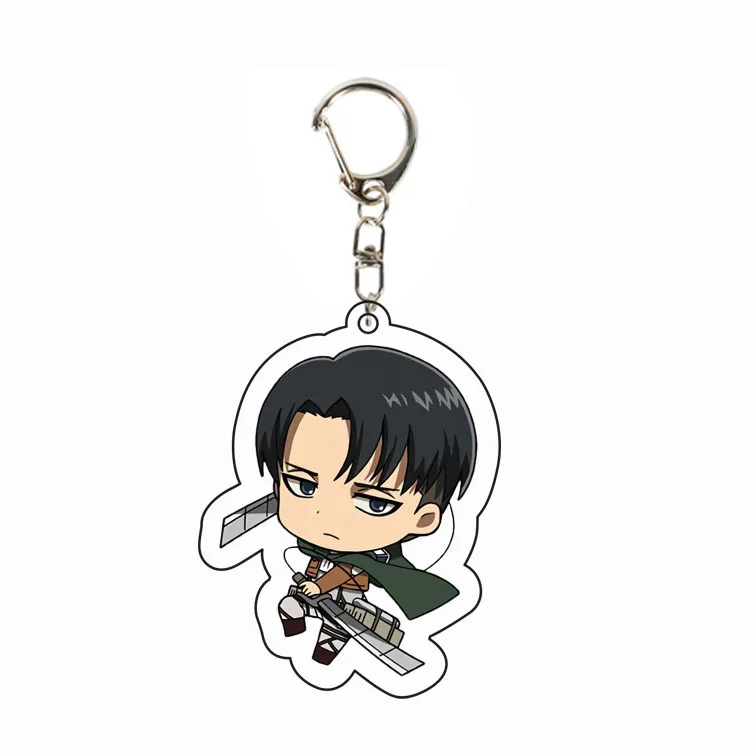 أنيمي هجوم على تيتان الاكريليك قلادة Shingeki No Kyojin المفاتيح اليابان مانغا حلقة رئيسية على ظهره مفتاح سلسلة تأثيري لعبة Keyrings #2