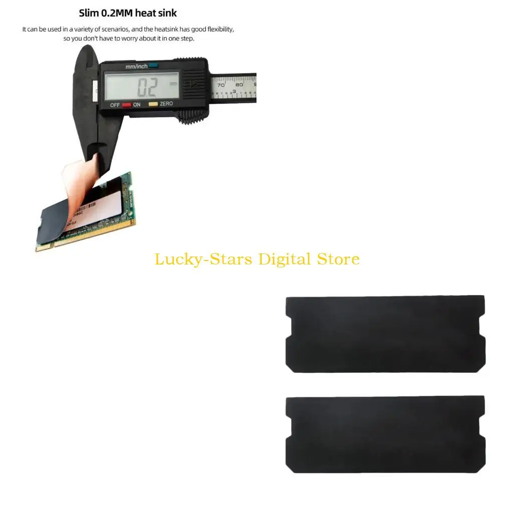 

T3EE 2Pcs Copper Plated Notebook Gaming Laptop Memory Heatsink Cooling Vest