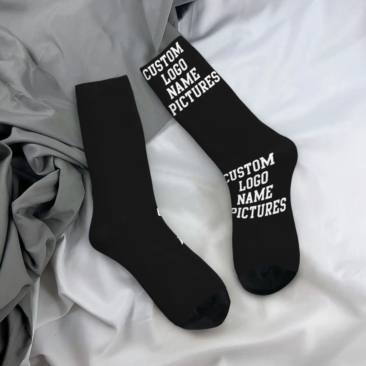 Personalized Photo Picture Customized Men Women Socks Cozy Custom Logo Text Name Sport Middle Tube Socks Cute Small Gifts