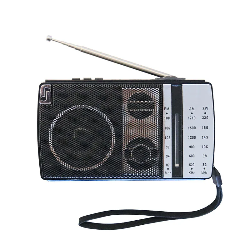 Emergency Retro FM AM SW Multi Band Bluetooth Dual Channel Subwoofer, Plug-in Solar Charging Radio