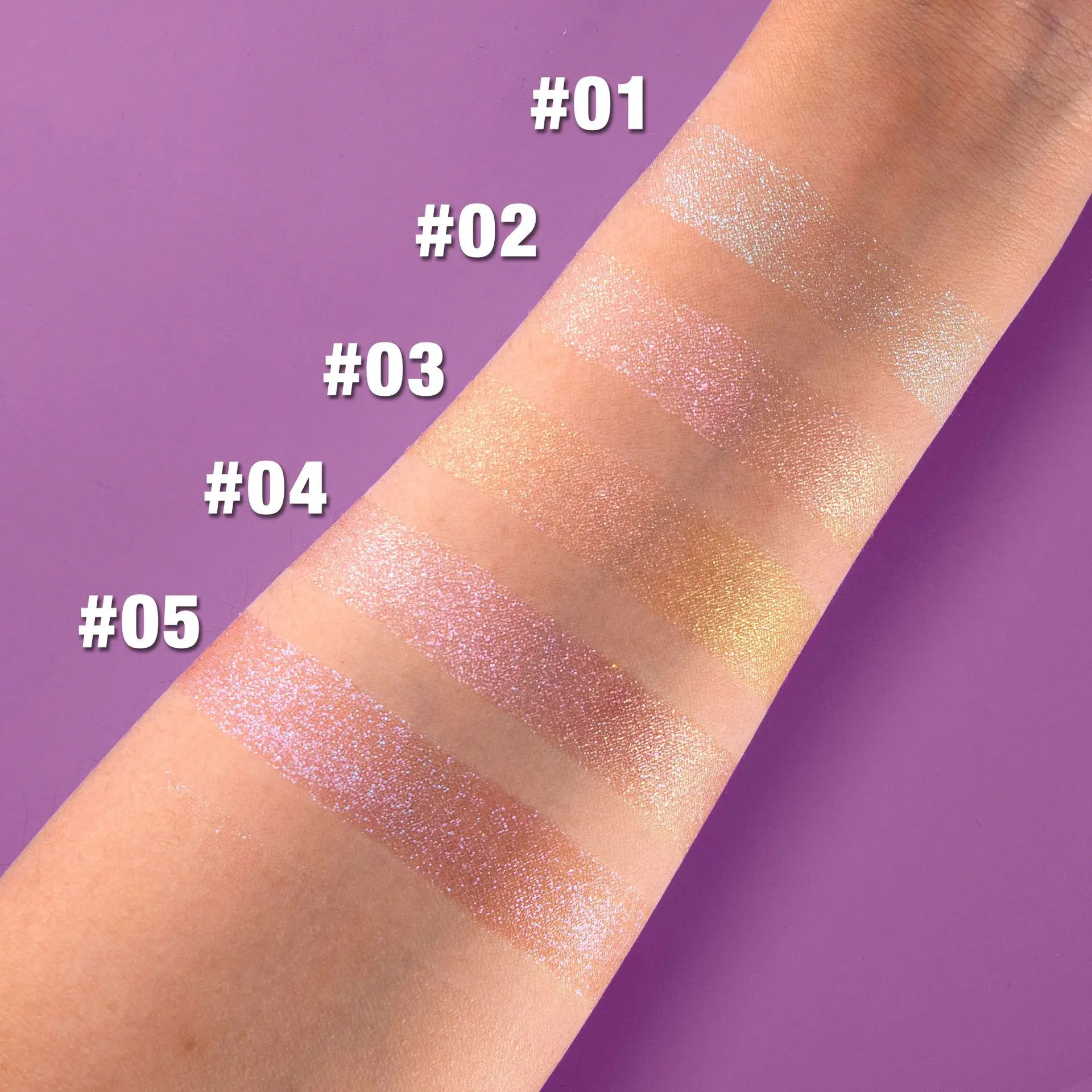 5-color hexagonal shimmer eyeshadow, long-lasting and easy to apply, multi-purpose high-gloss blush