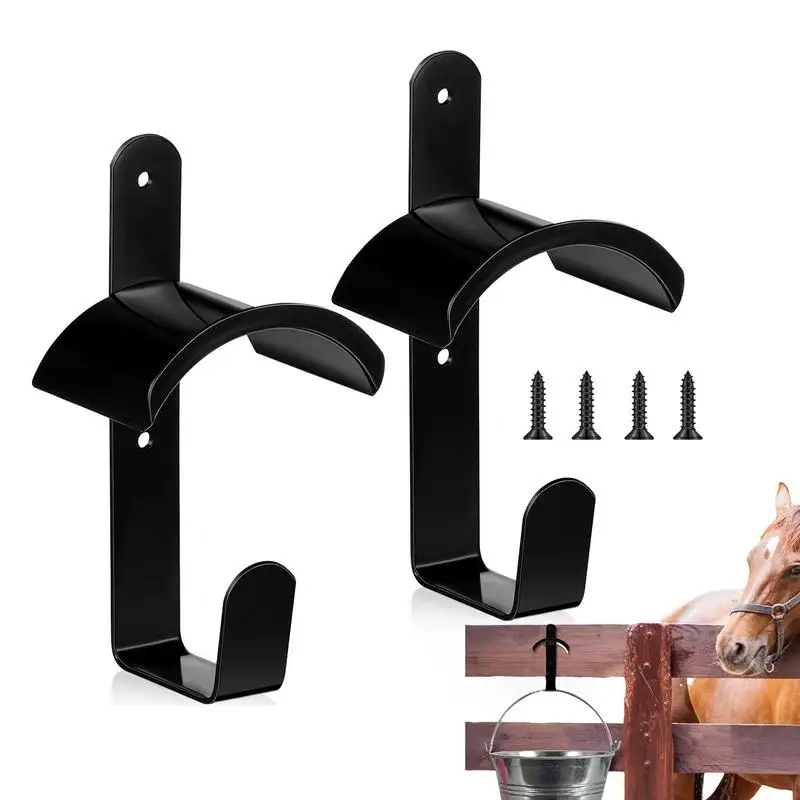 

Wall Mount Bridle Hooks Horse Tack Organizer Storage Hook Bridle Bracket Horse Tack Storage With Screws 2pcs Wall Hooks Horse