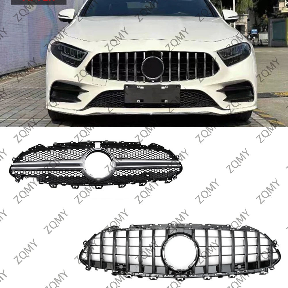 Car Front Bumper Grille Centre Panel Styling Upper Gril For Mercedes Benz CLS Class W257 C257 CLS300 CLS450 CLS500 2019-2022