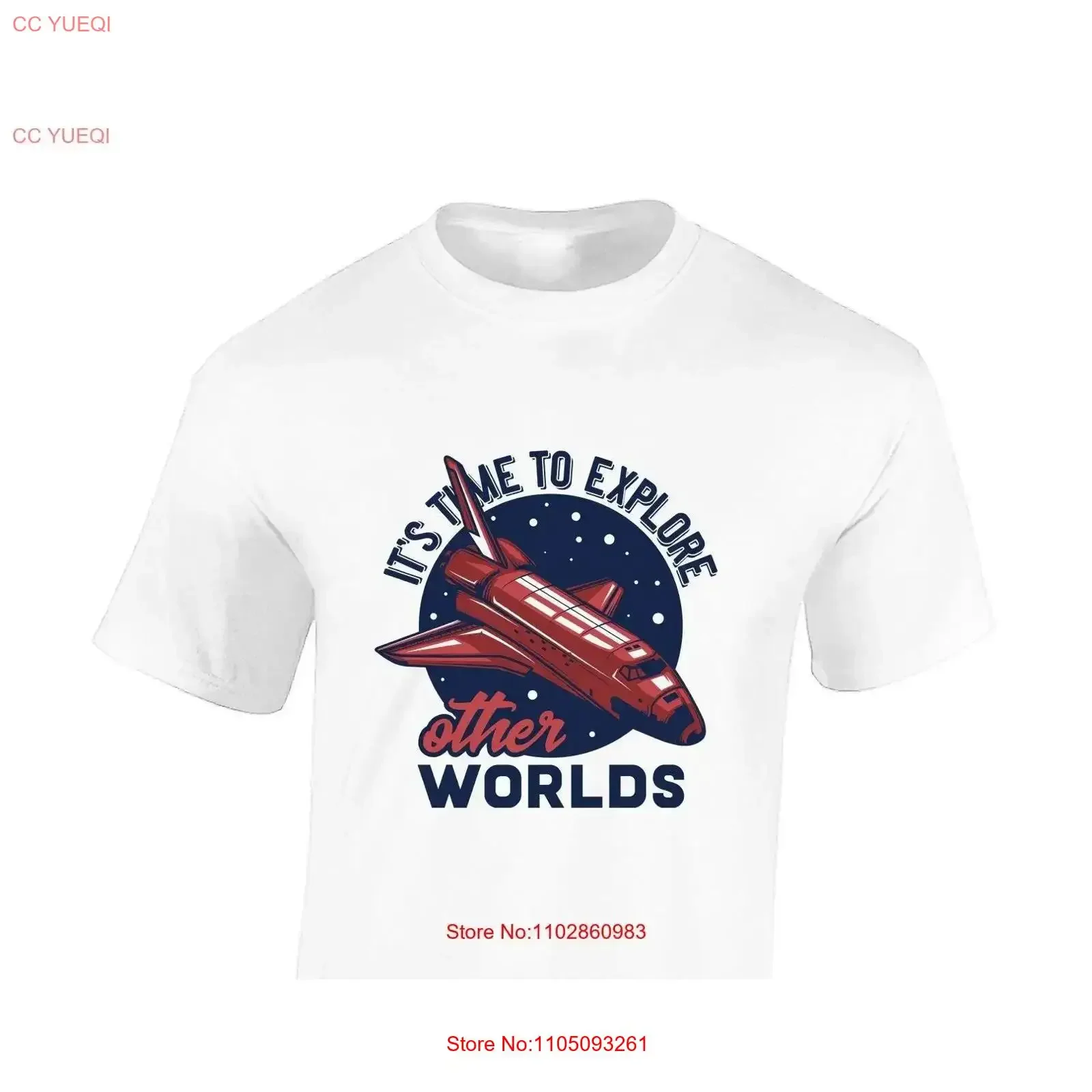 

It's time to explore other worlds mens T Shirt unisex funny joke slogan cool clothing design top astronaut space travel