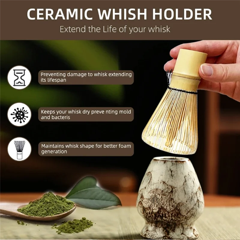 

【CLEARANCE】Complete 6-Piece Japanese Matcha Kit For Tea Aficionados: Includes Bamboo Whisk, Pink Matcha Bowl, And More
