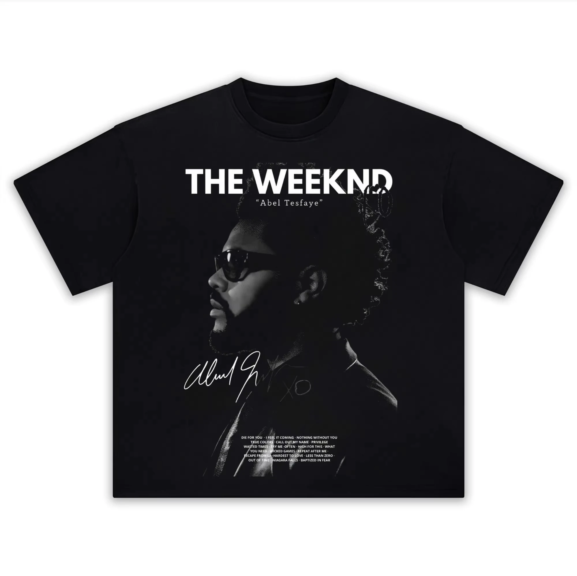 The Weeknd Abel Tesfaye Retro Music T-Shirt Men Vintage R&B Artist Graphic Print Casual Short Sleeve Cotton Streetwear Tee Tops