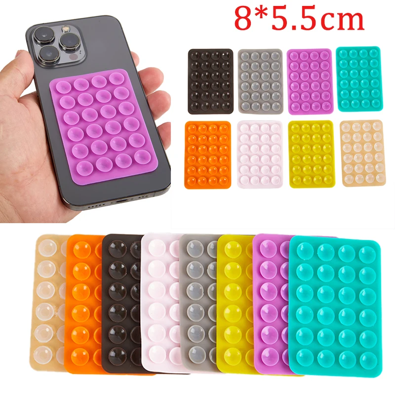 Hot 24Silicone Suction Cup Phone Case Mount Double-Sided Hands-Free Strong Holder Android For Car Mirror Kitchen Bathroom