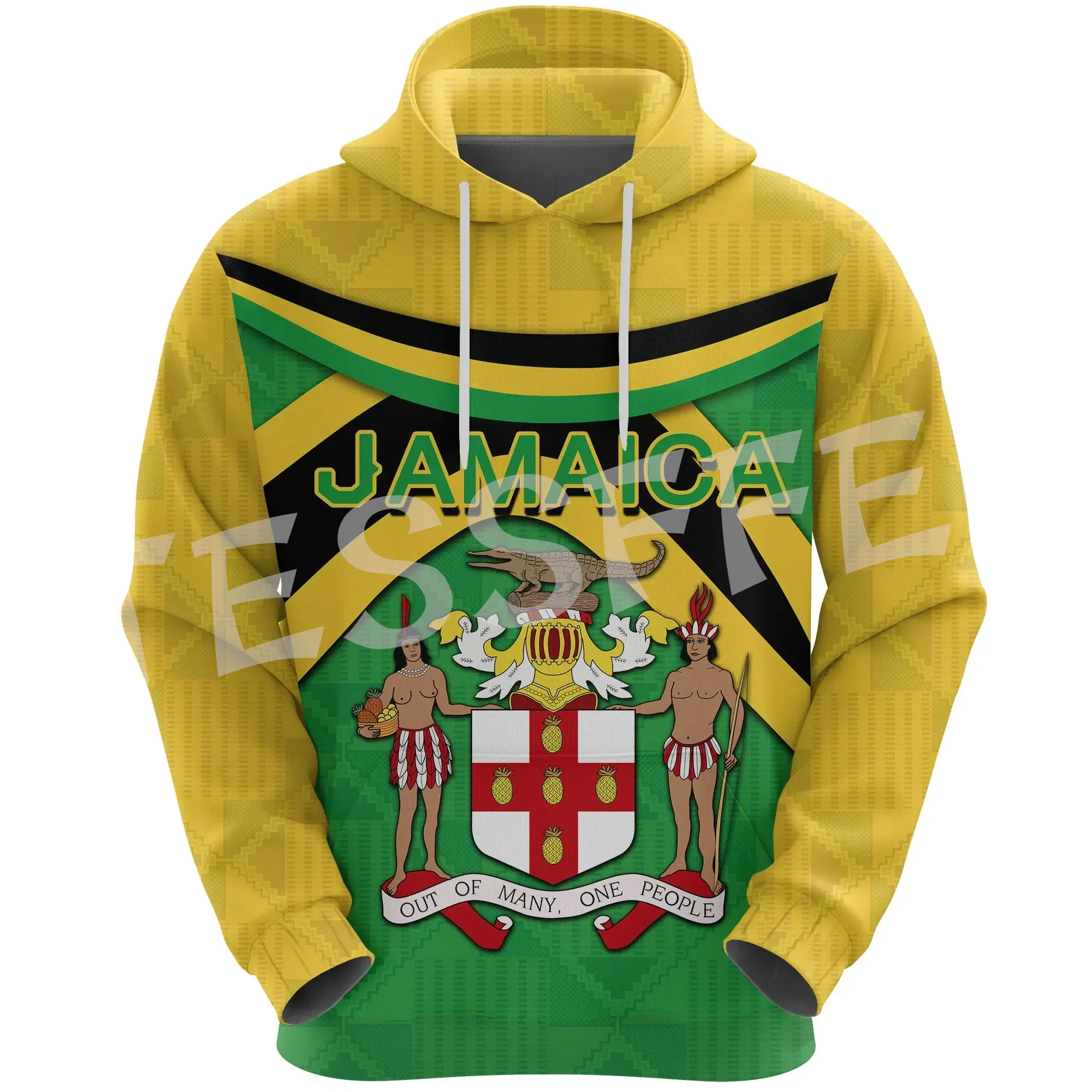 

Reggae Jamaica Country Flag Lion Tattoo Tribe Retro Tracksuit Harajuku 3DPrint Streetwear Pullover Casual Funny Jacket Hoodies F