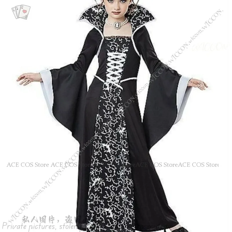 コスプレ魔女吸血鬼コスチューム子供用女の子カーニバルドレスアップ子供用パフォーマンス服ハロウィンパーティーv;6,a'3.k;8,