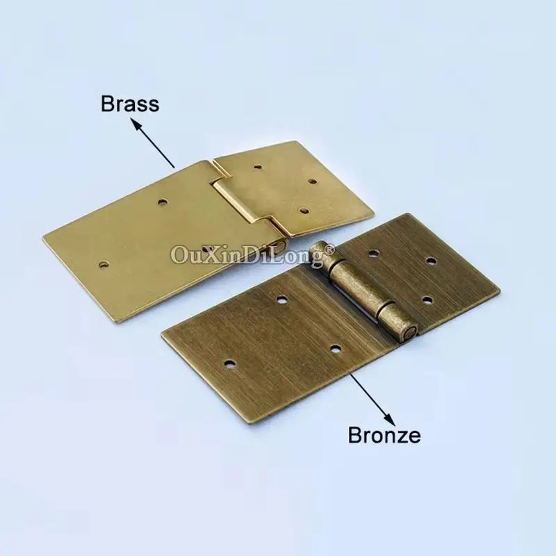 10PCS Antique Bronze Brass Hinges Square Cupboard Door Hinges For Wooden Drawer Jewellery Box Furniture Connectors GF1216