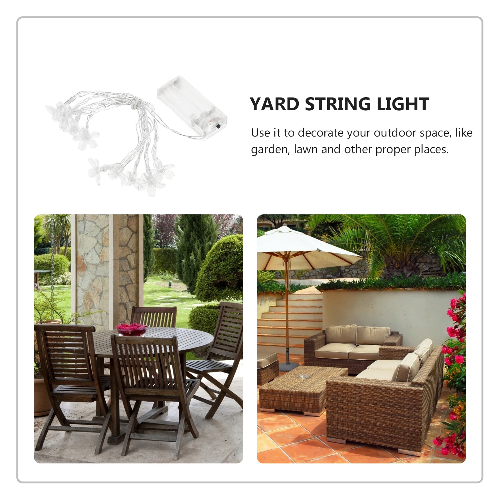 

Cherry Blossom LED Light String Solar Powered PVC White Festive Decor Yard Outdoor Garden Xmas Party Scene Lighting