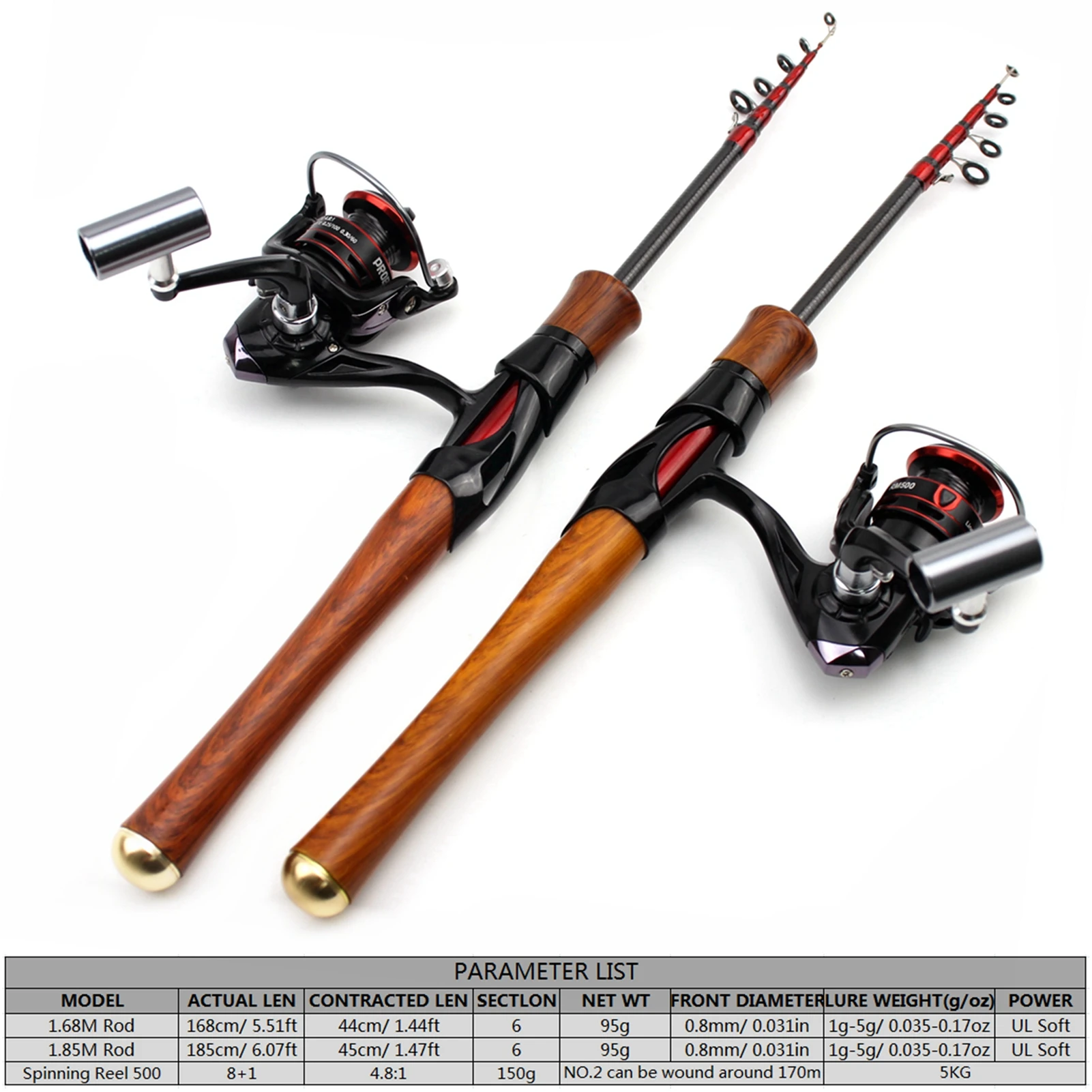 

1.85M Rod Reel Combos Carbon Ultrashort Telescopic Fishing Rod Ul Slow Lure Rod Small Fish Pole All for Fishing FISH ROD Set