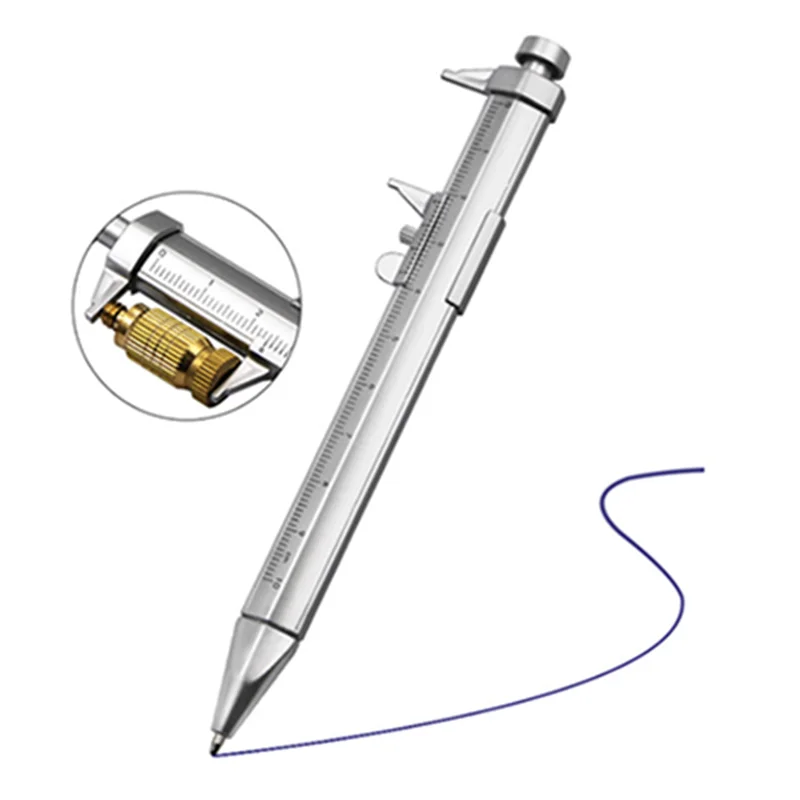 

25Pcs Multifunction 1.0Mm Gel Ink Pen Vernier Caliper Roller Ball Pen Stationery Ball-Point Pens Blue Ink