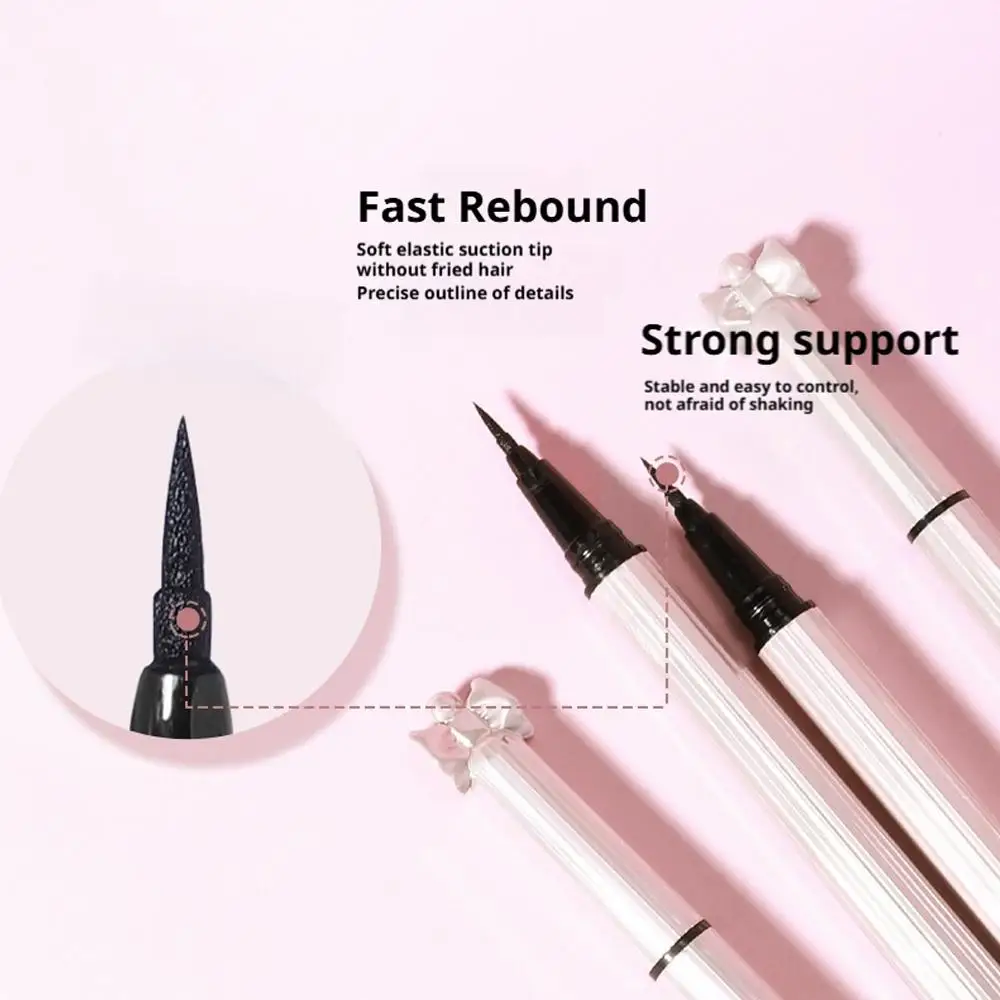 Ultradünner schwarzbrauner Eyeliner-Stift für die untere Wimpern, wasserdicht, langlebig, glatt liegend, Seidenraupenaugen-Liner-Stifte, Augen-Make-up-Tools