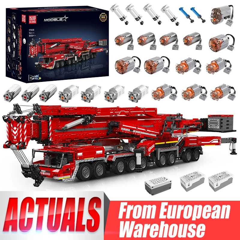 Mould King 17007 17008 jouets de camion technique le RC Liebherred LTM 11200 grue bloc de construction brique enfants modèle de voiture de noël jouets
