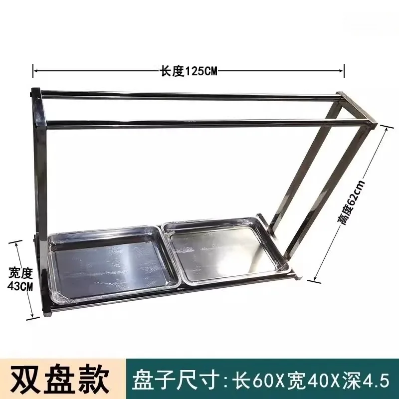 Stainless Steel Roast Rack - Commercial Duck/Pork Hanging Frame for Kitchen, Barbecue Display Stand with Oil Drip Tray