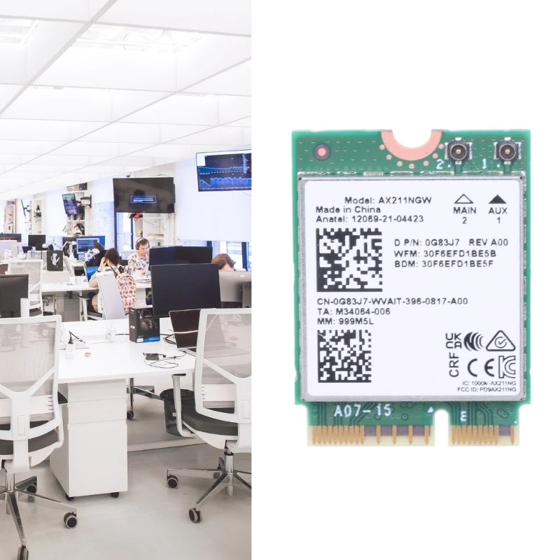 Беспроводная карта WiFi6E AX211NGW AX211NGW CNVio2, совместимая с 5,3 2,4/5/6G, Прямая поставка