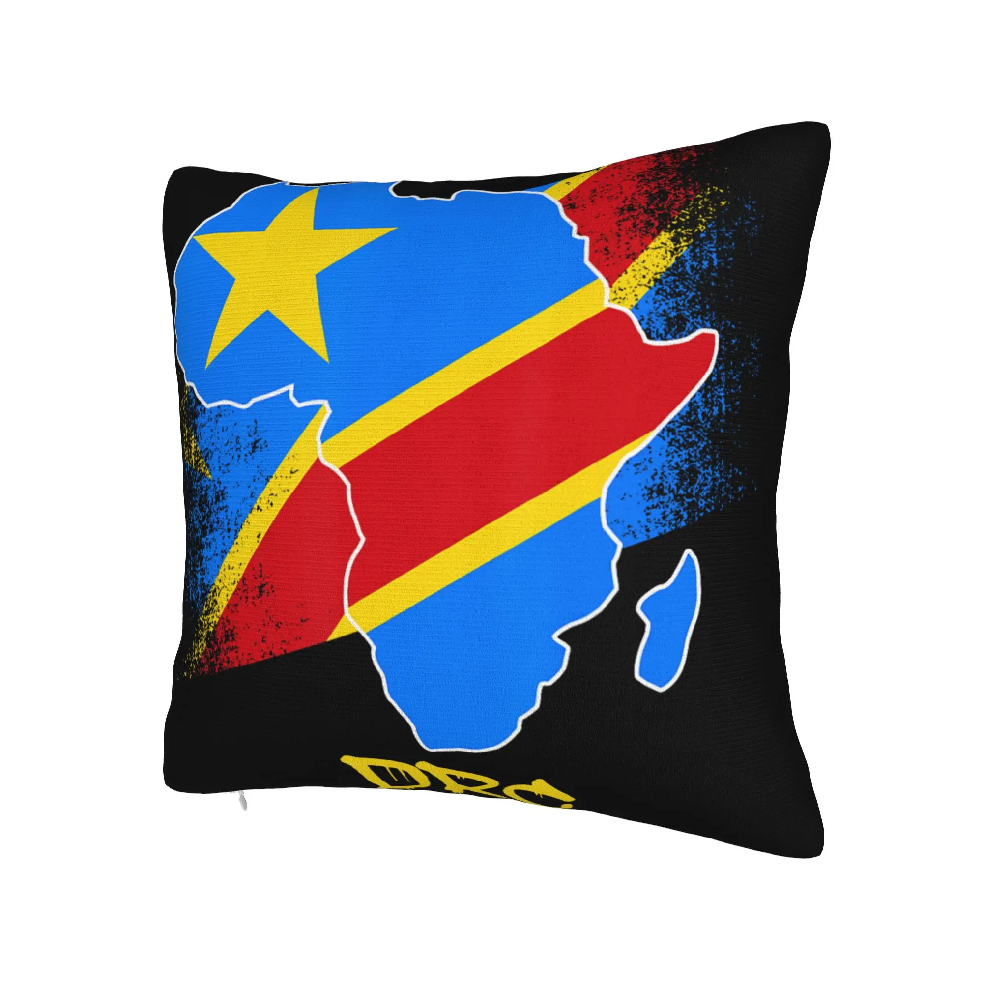 Republic Of Congo Congolese Flag Pillow Cover Stuff Soft Cushion Cover Gift  Pillow Case Cover Home Multi-Size