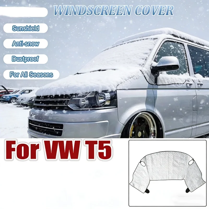 RV Windscreen Sunshade External Thermal Blind Screen Cover Multi Layer Retains Heat Windshield For VW Transporter T5 Campervan