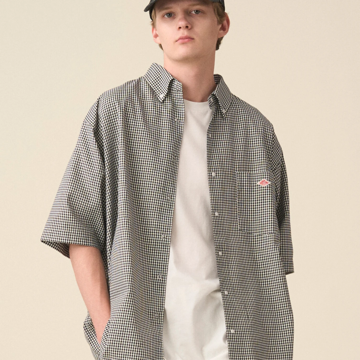 Pure Cotton Short Sleeve Button up Shirt Casual Summer Loose Fit Striped Plaid Collared Men's Open Cardigan Style Clothing